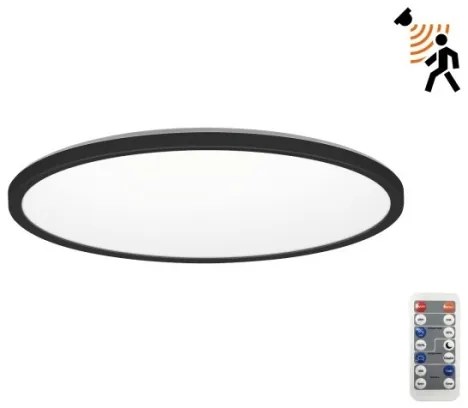 LED fürdőszobai lámpa szenzorral NIVERA LED/24W/230V IP54 30 cm fekete + DO