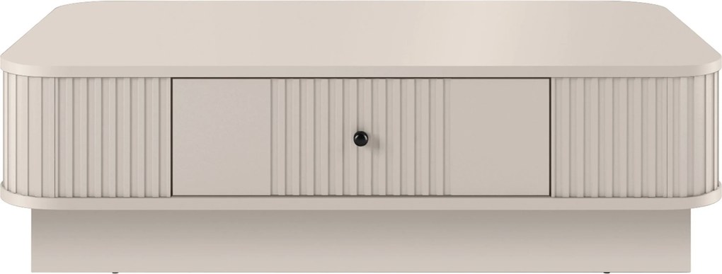 Vesper dohányzóasztal 103x60 cm fiókkal lábazaton - kasmír / fekete fogantyú