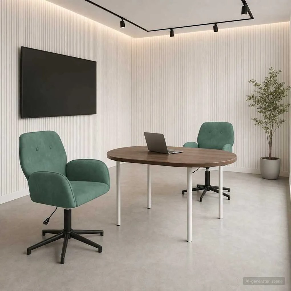 vidaXL Forgós Íróasztali Székek 2 db 54 x 55 x 90 cm Tengeri Zöld