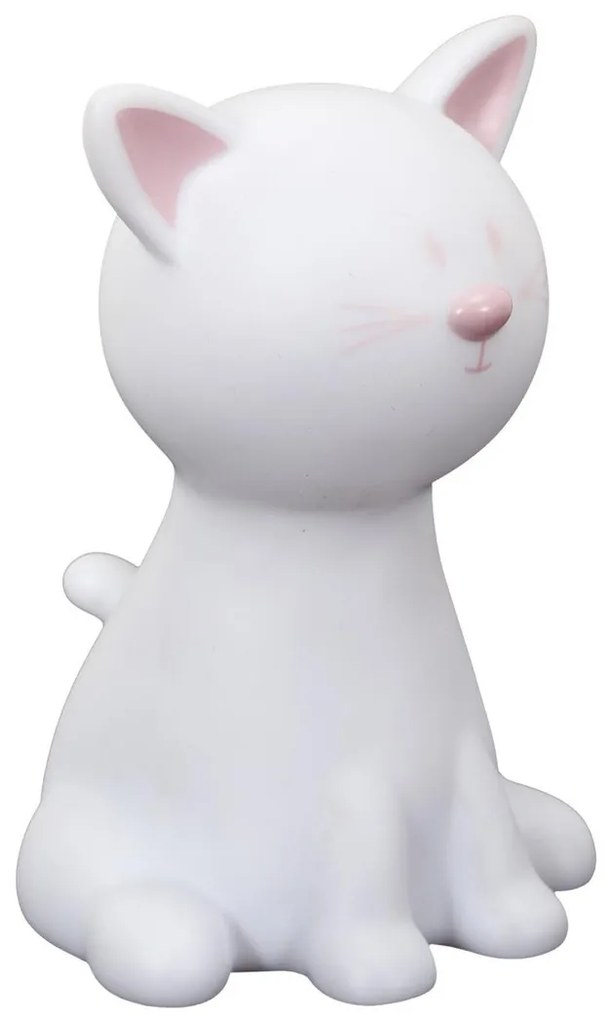 LED-es éjszakai világítás CATTY 19cm, fehér