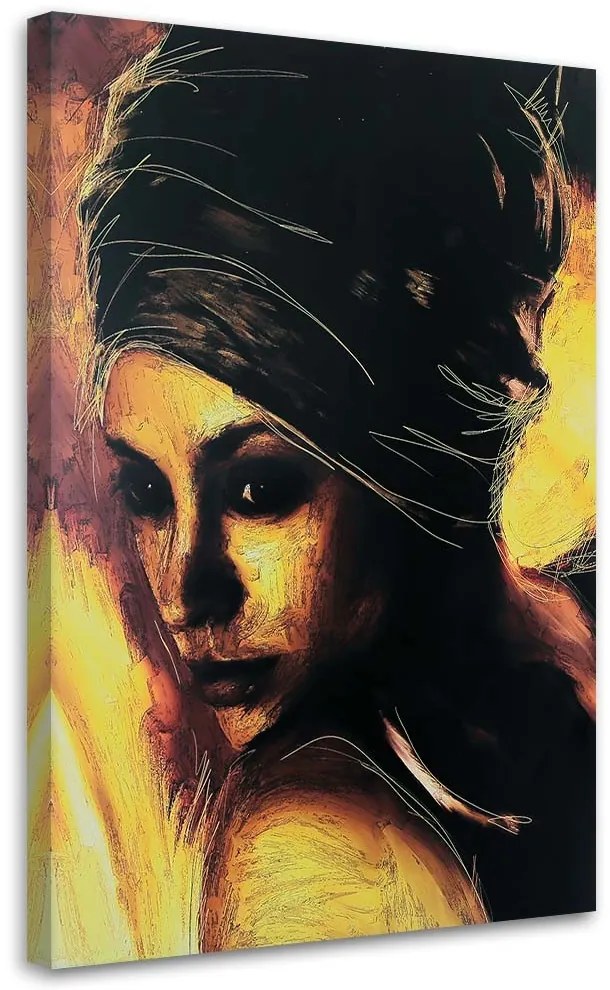 Gario Vászonkép Introvertált no, portré, portré Méret: 70 x 100 cm