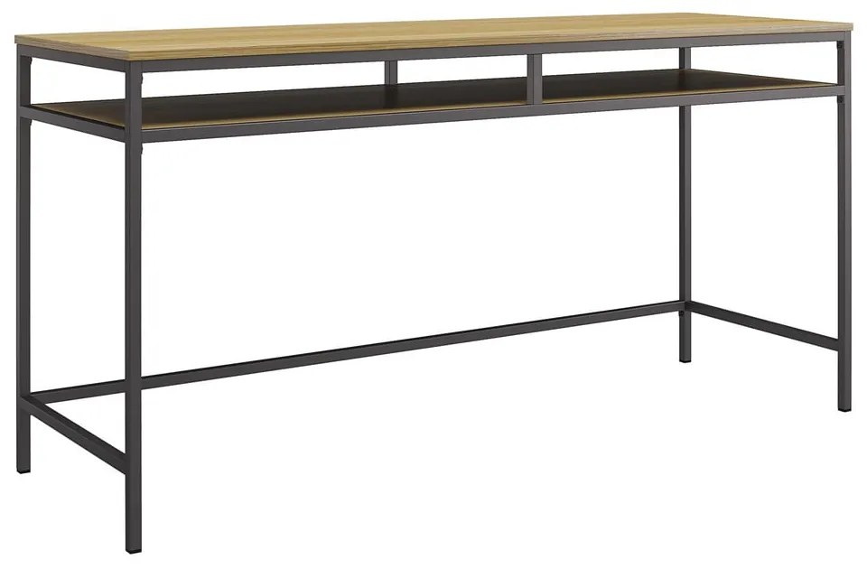 Íróasztal tölgyfa dekoros asztallappal 51x153 cm Bradford – Støraa