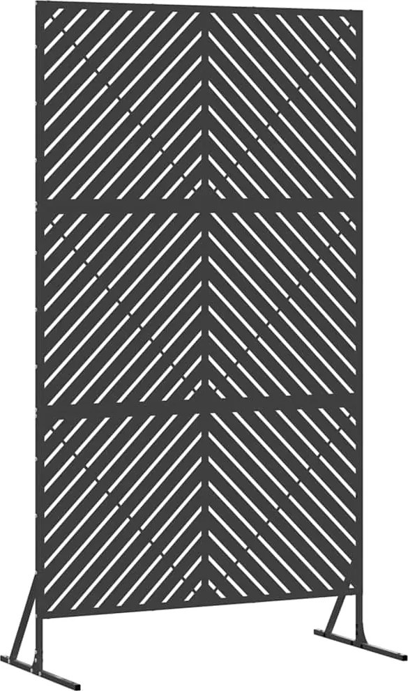 vidaXL Magánszféra Képernyő Fekete 100 x 50 x 180 cm Acél