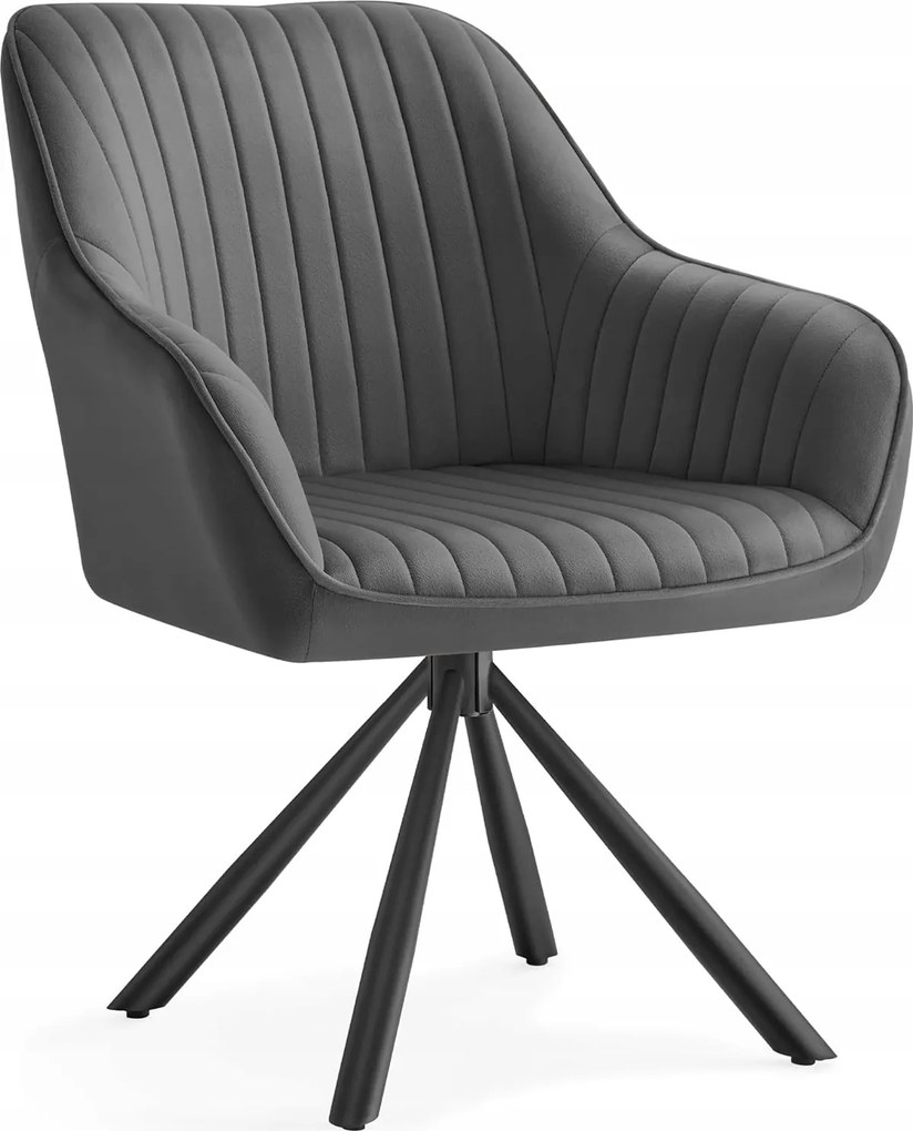 Étkezőszék Forgatható bársony kárpitozott karfával 120 kg