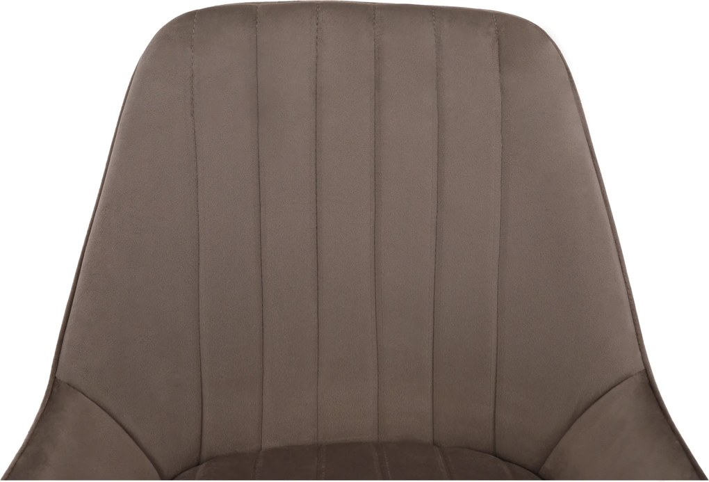 Étkezőszék, szürkésbarna Taupe/gold króm-arany, PERLIA