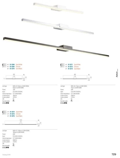 Redo 01-3272 - LED fürdőszobai tükörvilágítás ASTON LED/18W/230V IP44 króm