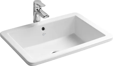 Ideal Standard Strada süllyesztett mosdó 59,5x43,5 cm fehér színben fényes felülettel csaptelep nyílás nélkül K078001