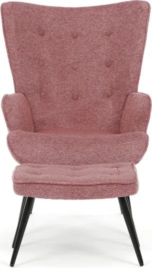 Relaxációs fotel, rózsaszín, bársony kárpit, AK-303 PINK2
