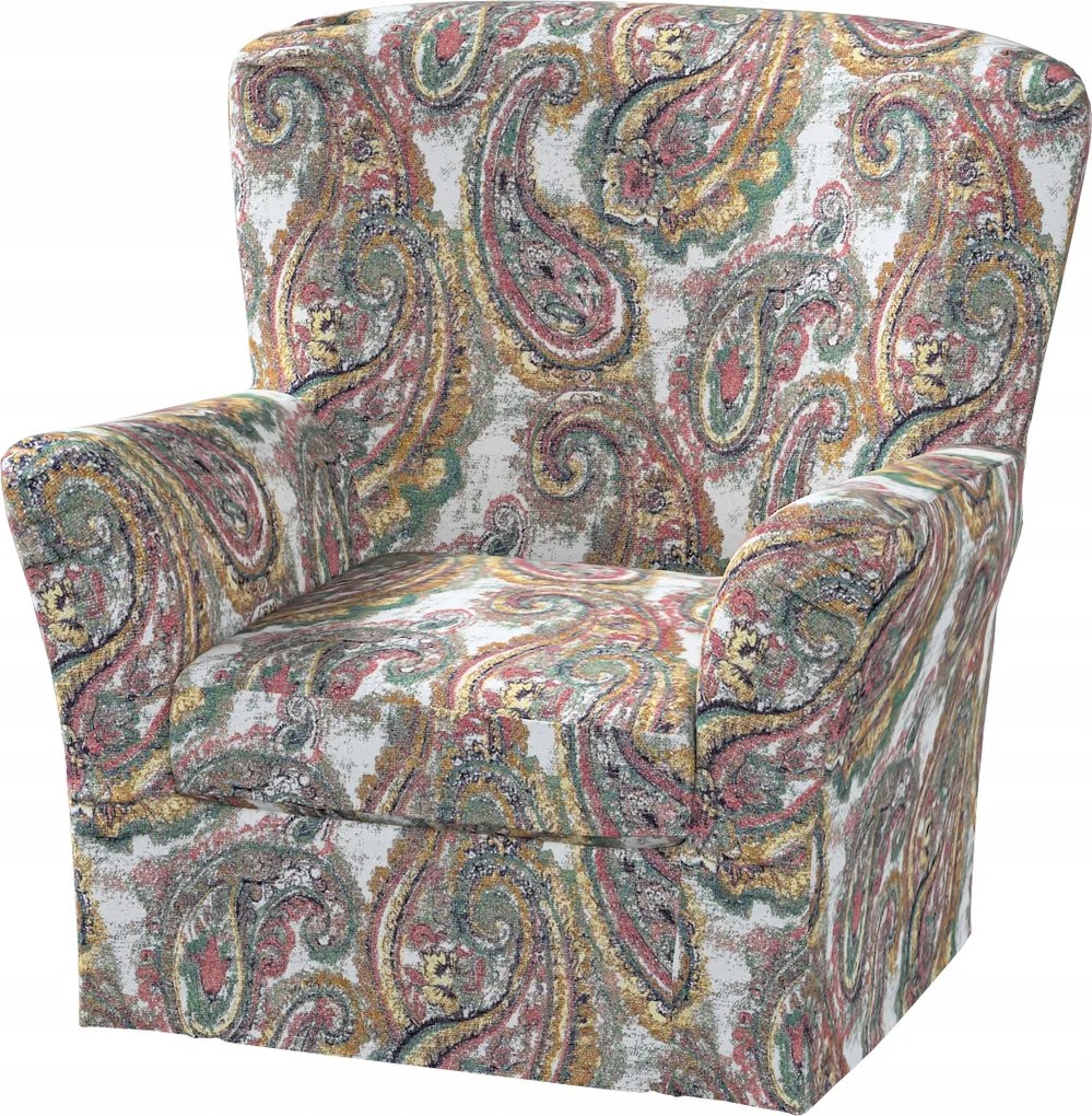 Tomelilla magas fotelhuzat Ikea könyvjelzőkkel, narancssárga