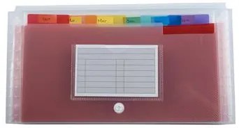 Harmonikamappa, 260x140 mm, PP, 7 rekeszes, EXACOMPTA (EX55398E)