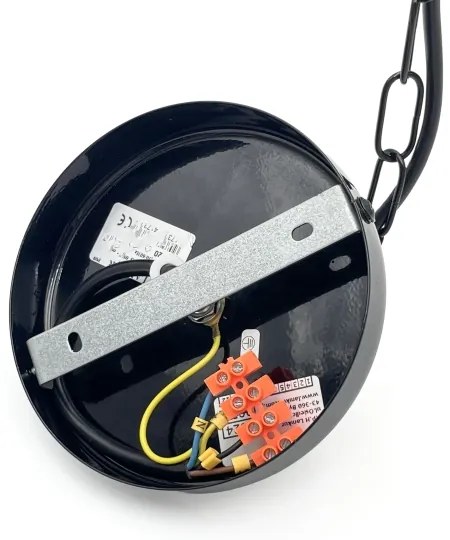 Láncra akasztható ROSA csillár 3xE27/60W/230V, fekete/szürke