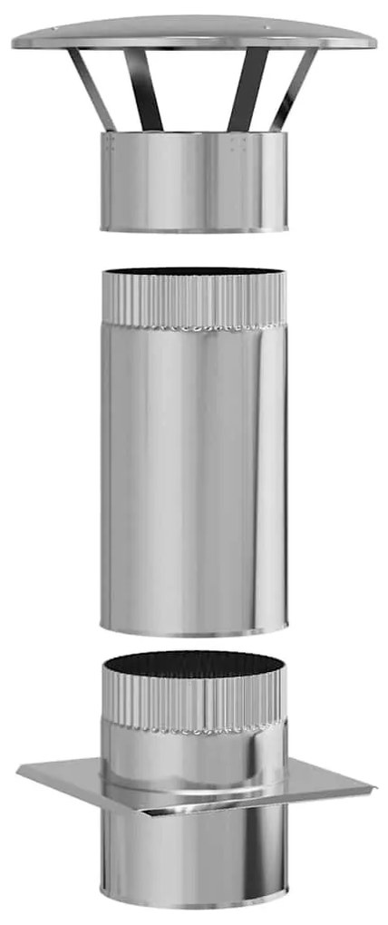 Kémény Kiterjesztés Ezüst 35 x 35 x 65 cm Rozsdamentes acél