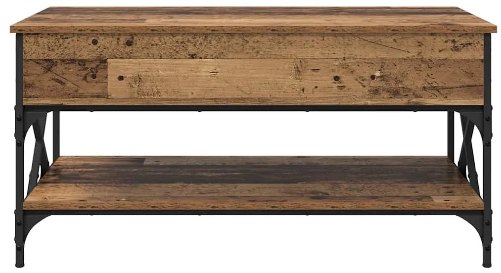 vidaXL Dohányzóasztal Öreg fa 100 x 50 x 50 cm Faanyag