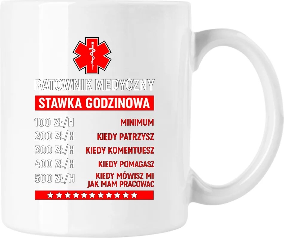 Bögre Mentőorvos vicc Fehér 330ml