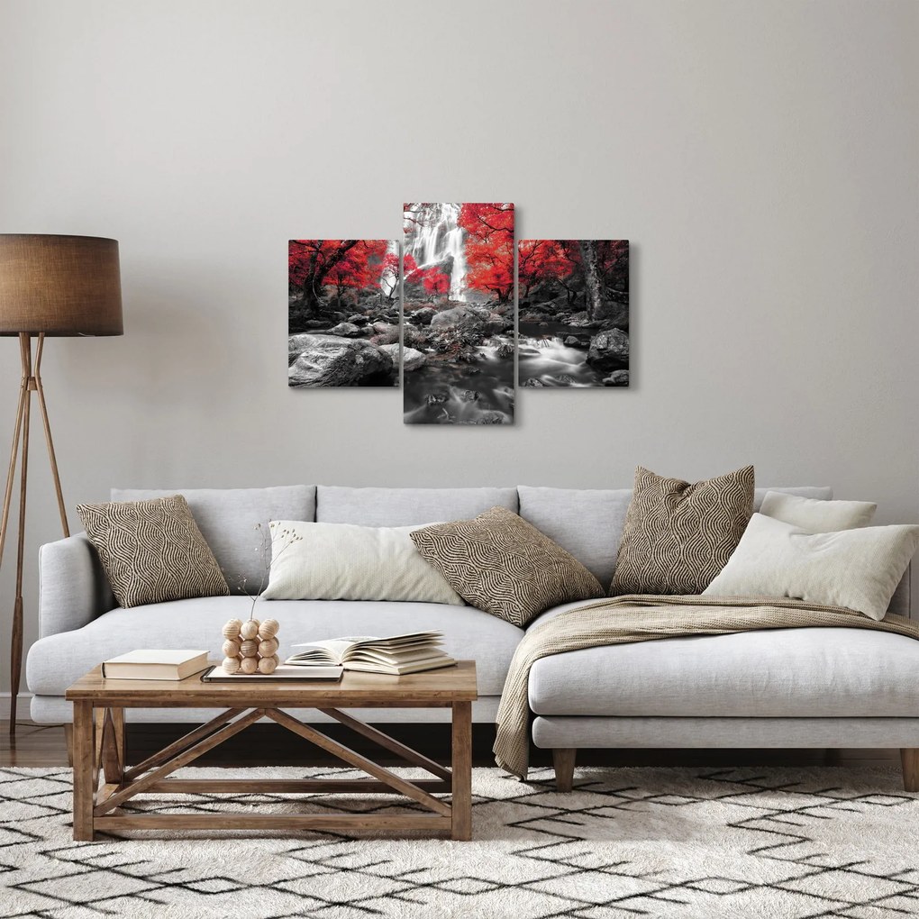 Kép - Vízesések az őszi tájban (90x60 cm)