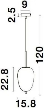 Függeszték Fehér LATO NOVA LUCE 9624076