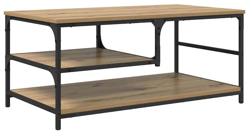 vidaXL Dohányzóasztal Artisan tölgy 90 x 49 x 40 cm Faanyag