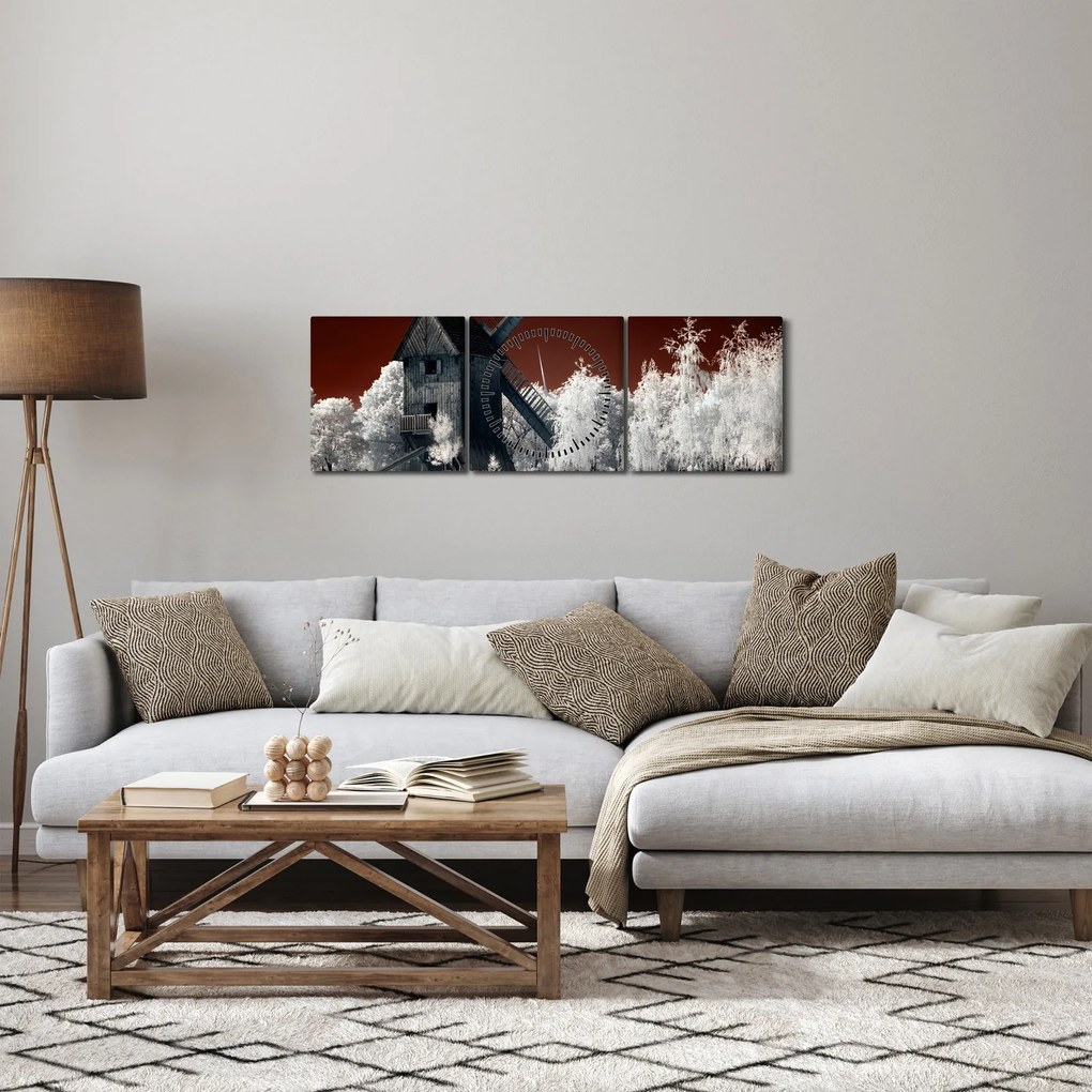 A malom képe (órával) (90x30 cm)