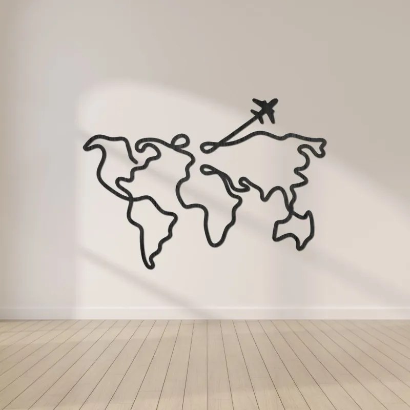 Designer fa világtérkép falra | WorldLines