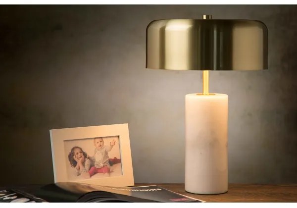 Lucide 34540/03/31 - Asztali lámpa MIRASOL 3xG9/7W/230V fehér/arany