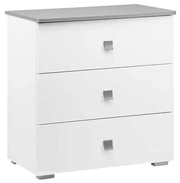 Szekrény PABIS 87x83 cm fehér/szürke