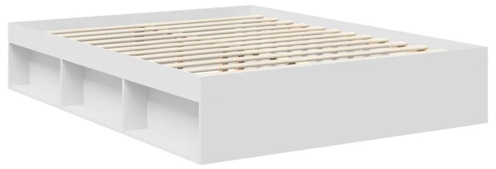 vidaXL Ágykeret matracmal fejtámlával Fehér 150 x 200 cm Tömör fenyőfa