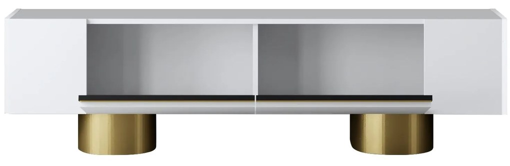 TV szekrény Bohem - White, Gold