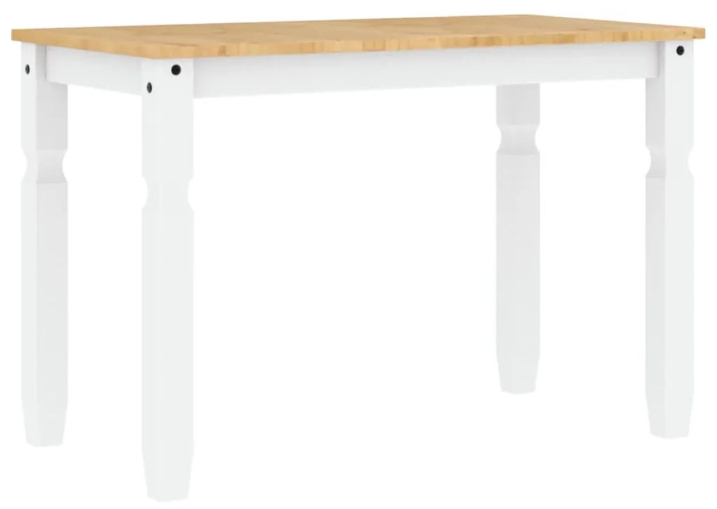 Corona fehér tömör fenyőfa ebédlőasztal 112 x 60 x 75 cm