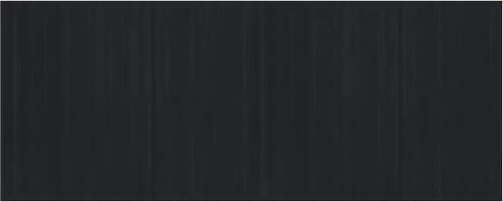 vidaXL négyszögletű fekete bambusz szőnyeg 80 x 200 cm