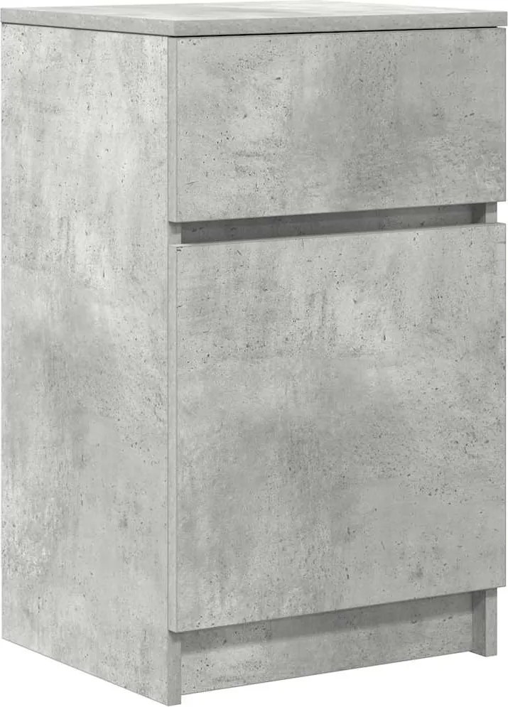 vidaXL betonszürke szerelt fa éjjeliszekrény 39x35x65 cm