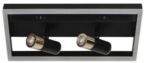 LED Dimmelhető mennyezeti lámpa LED/50W/230V 3000-6500K fekete + távirányítás