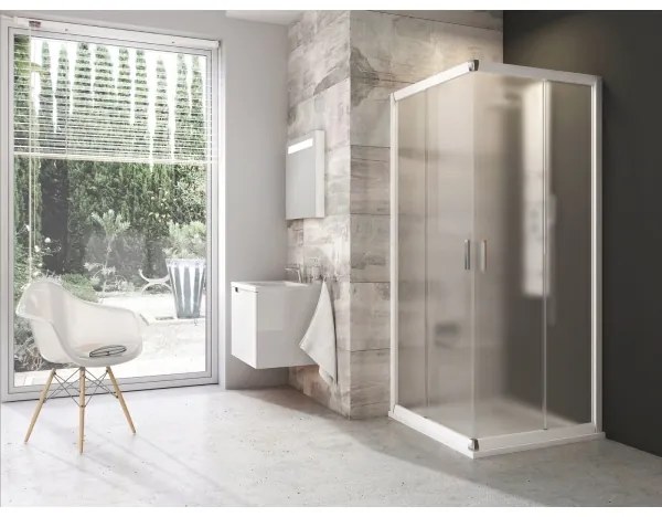 Ravak 1LV40100ZG - BLIX négyrészes sarokzuhanykabin 80x80 cm, fehér