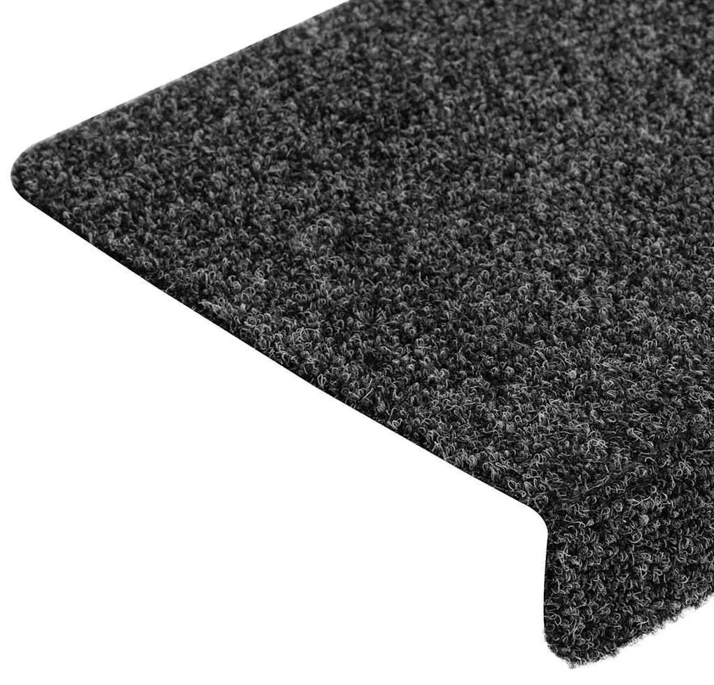 öntapadós lépcsőszőnyegek 30 db 65 x 21 x 4 cm szürke téglalap alakú széllel