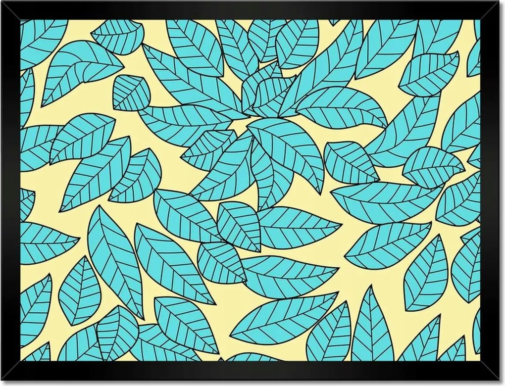 Poszterek keretben 40x30 Türkiz levelek Türkiz