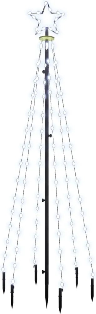 vidaXL hideg fehér fényű karácsonyfa tüskével 108 LED-del 180 cm
