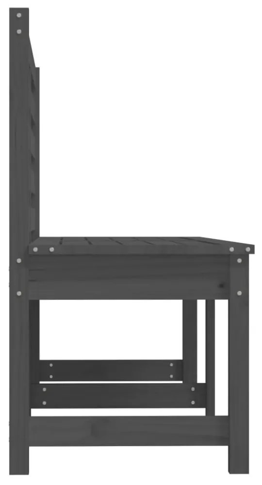 szürke tömör fenyőfa kerti pad 157,5 cm