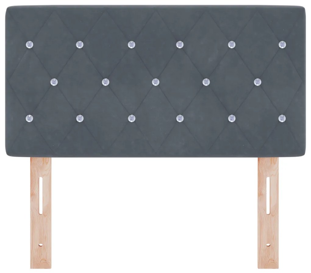 LED Fejtámla LED -es lámpákkal Argyle Sötétszürke 80 cm Bársony