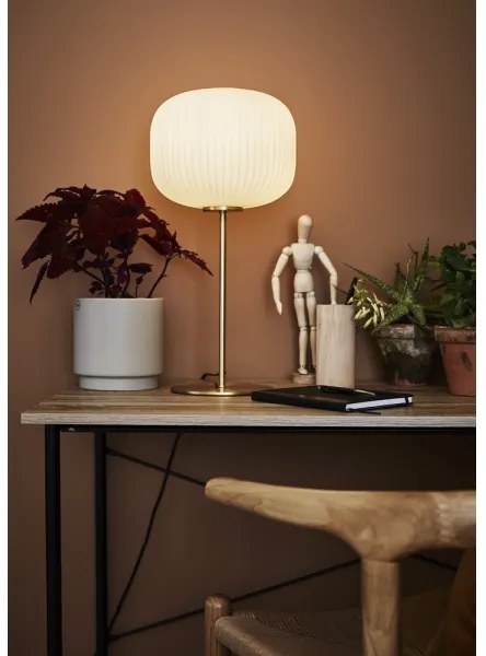 Markslöjd 107819 - Asztali lámpa SOBER 1xE27/60W/230V fehér/sárgaréz