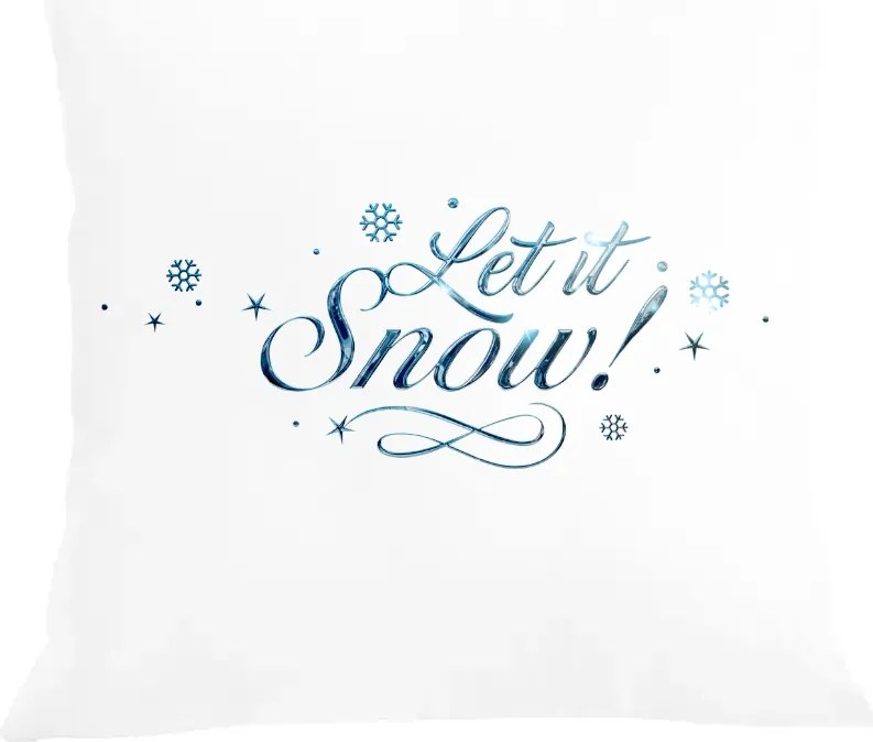 Párna karácsonyi párnahuzat Let it snow