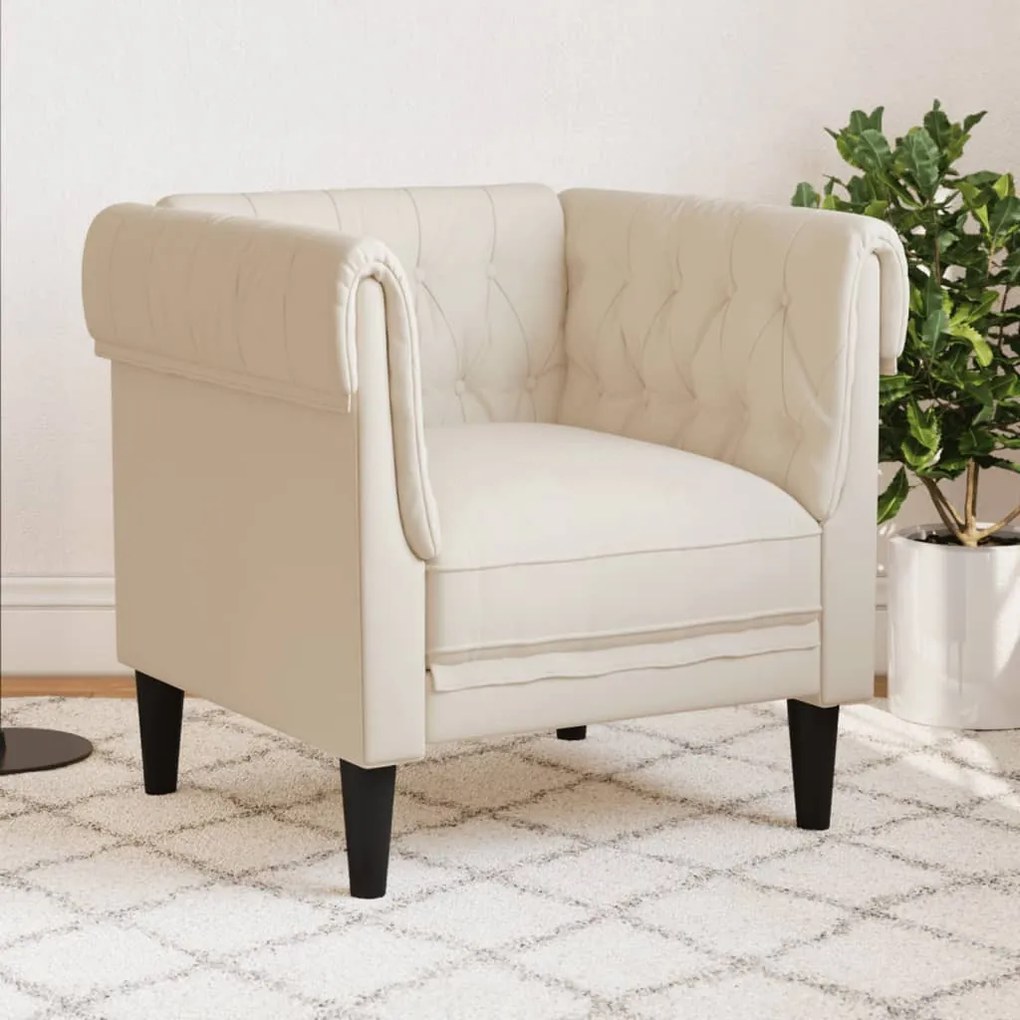 vidaXL vászon Chesterfield kanapé