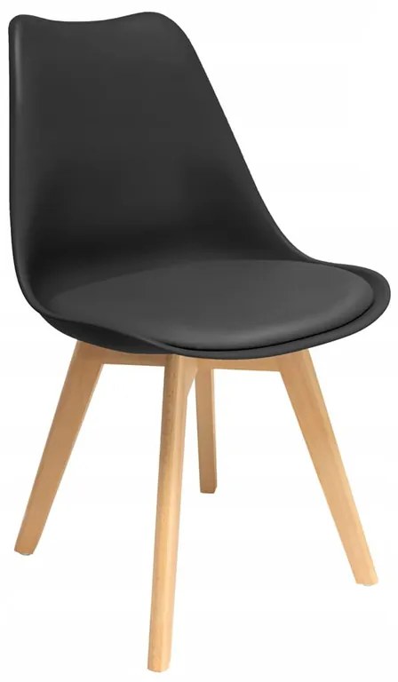 Étkezőszék Oslo/Mark - fekete/natúr láb