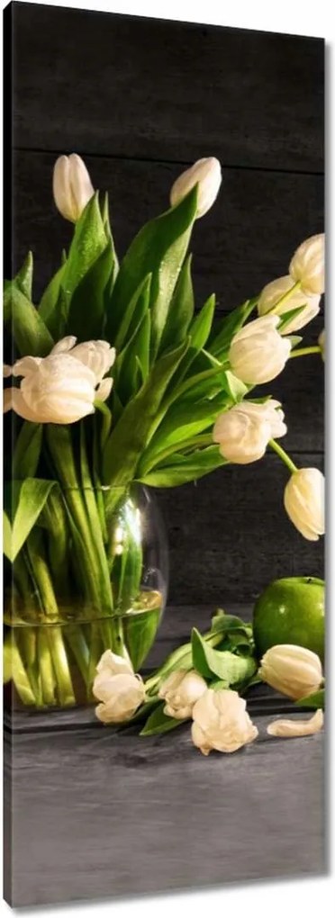 Vászonkép 40x100 Tulipánok vázában