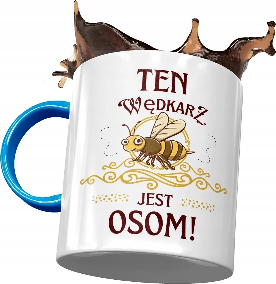 Kék Bögre Horgászoknak Ez a Horgász Egy Darázs Nyomtatott Fotóval