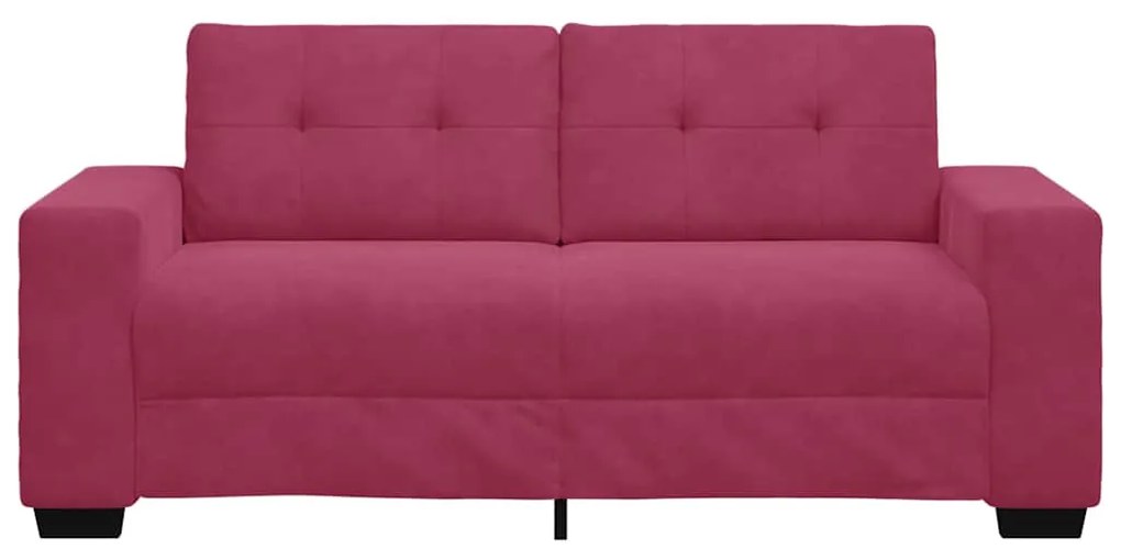 bordó bársony loveseat kanapé 140 cm