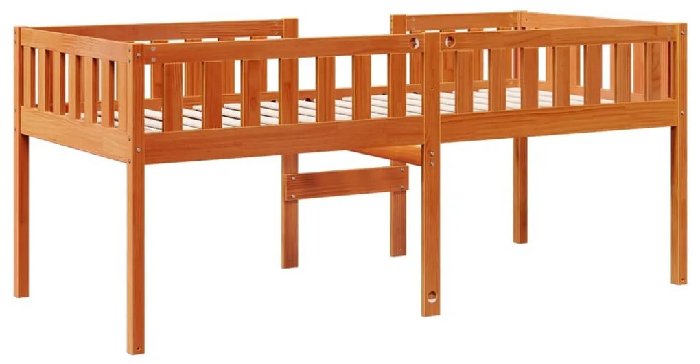 viaszbarna tömör fenyőfa gyerekágy matrac nélkül 80 x 200 cm