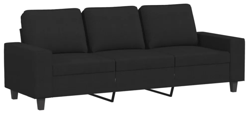 3 részes fekete szövet ülőgarnitúra