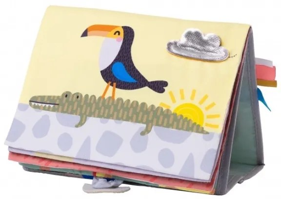 Taf Toys - Gyermek textilkönyv tükörrel szavanna