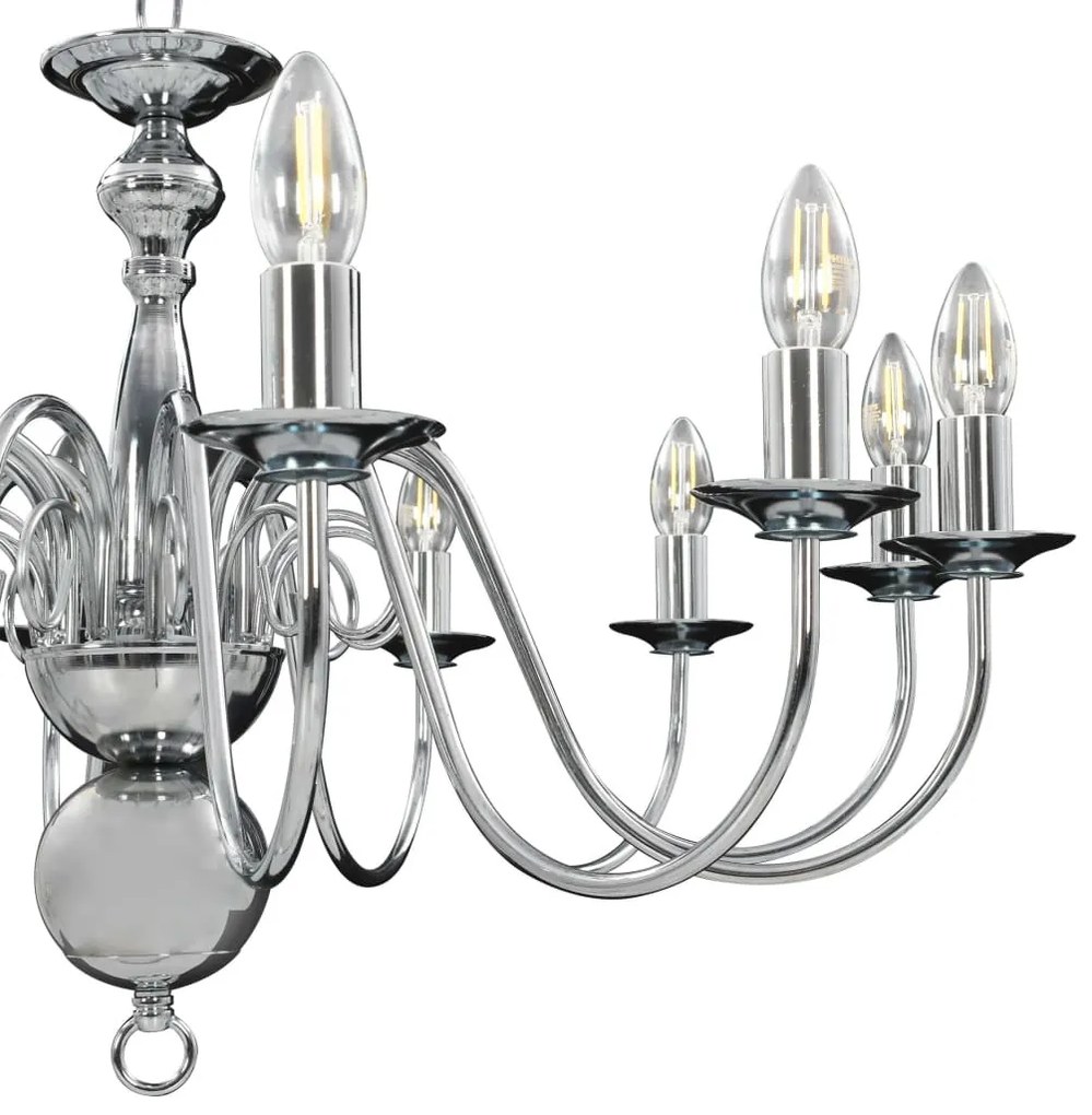 ezüstszínű csillár 12 db E14 izzófoglalattal