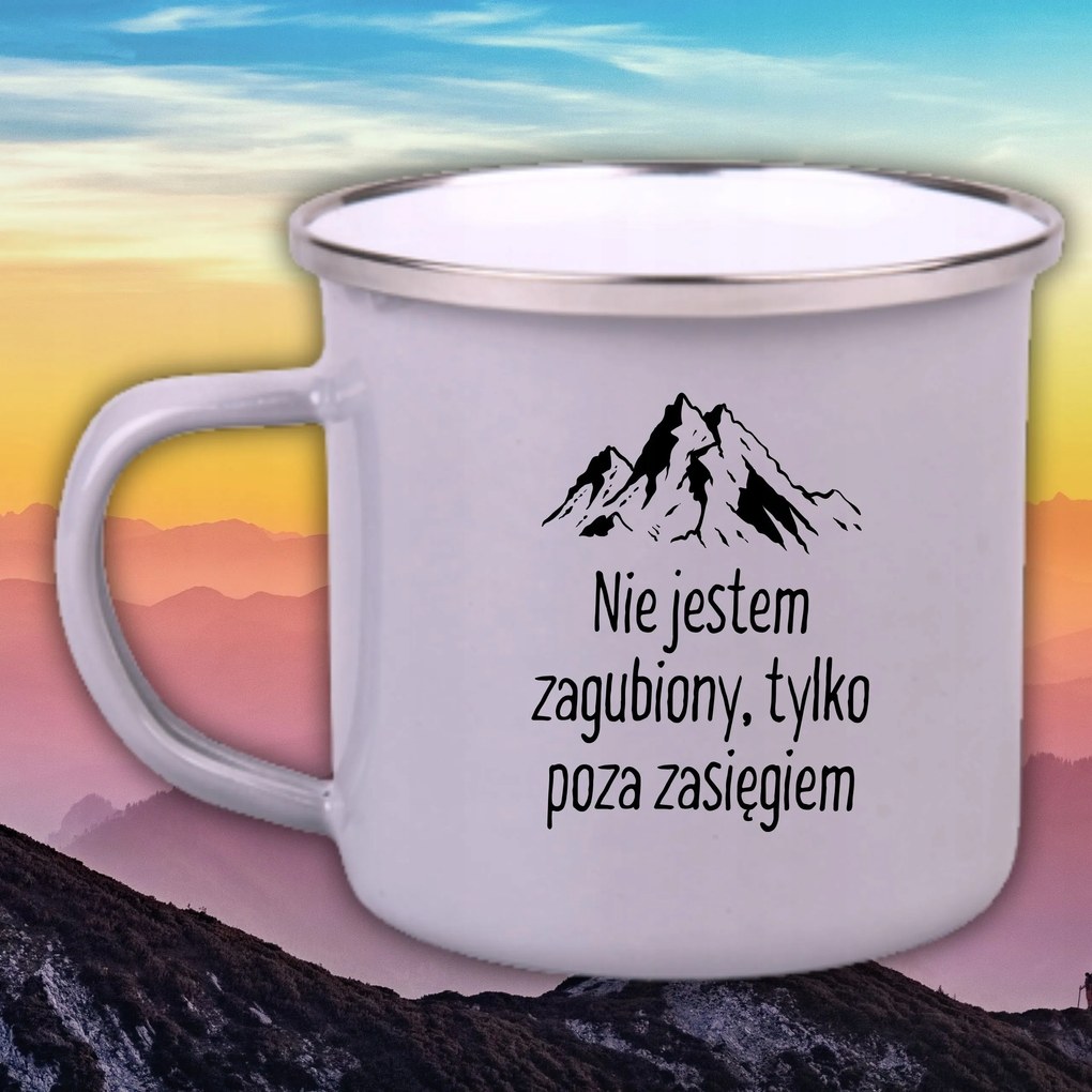 Zománcozott Acél Bögre Vicces Ajándék Nem Vagyok Elveszett