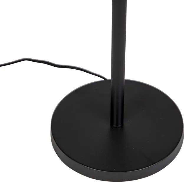 Modern állólámpa fekete bézs buklé árnyékolóval 50 cm - Simplo
